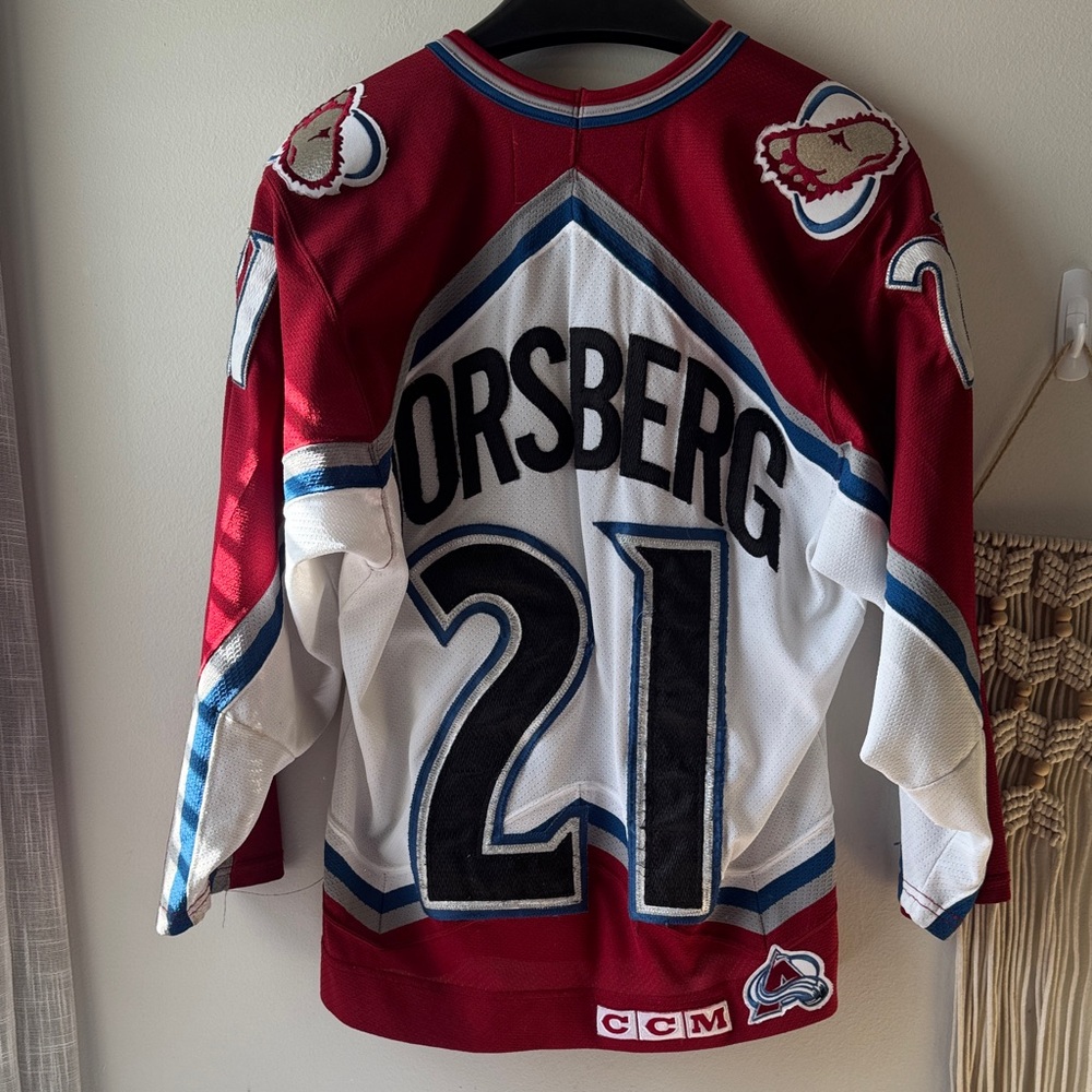 Vintage Colorado Avalanche Forsberg #21 NHL CCM Official Jersey Small